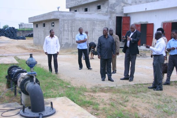 Visite du chantier du château d’eau de Cocody- Angré - ADO (Pdt du Rdr) : 